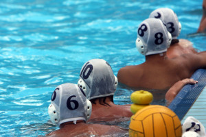 water polo players resting
